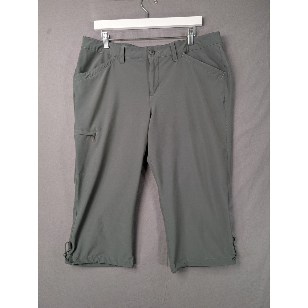 Eddie Bauer Womens Horizon Capris Gray Hiking Outdoorโ Pants 14